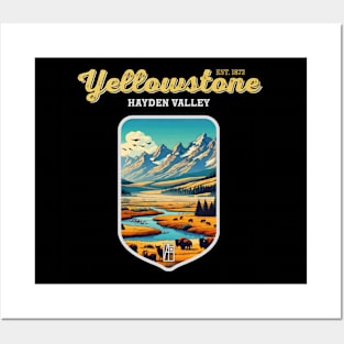 USA - NATIONAL PARK - YELLOWSTONE Hayden Valley - 3 Posters and Art